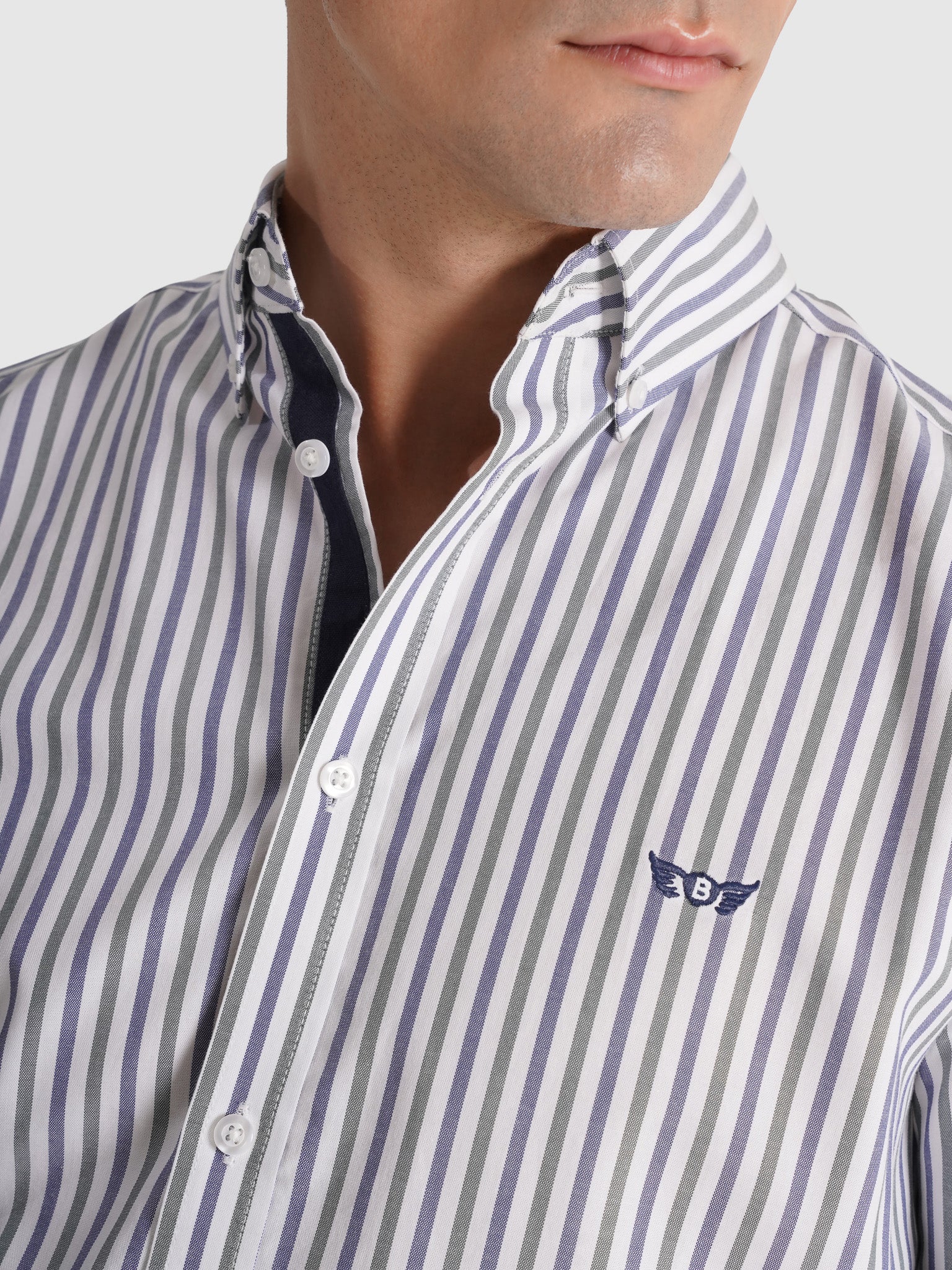 BLUE COTTON SHIRT LONG SLEEVE REGULAR FIT MR. BLUE