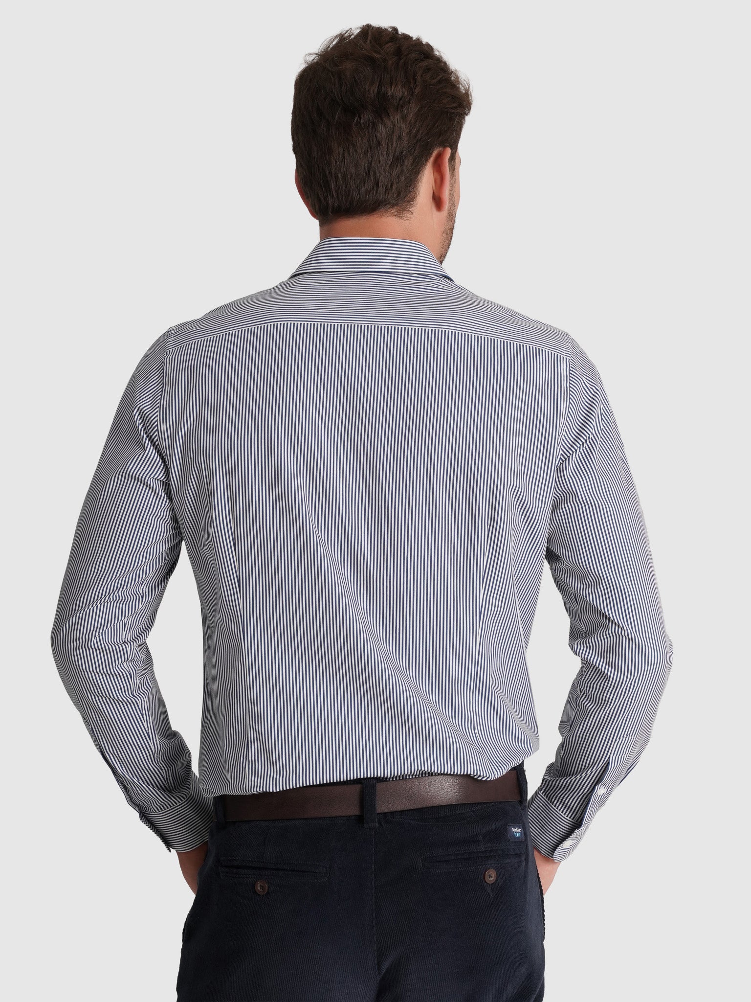 BLUE COTTON SHIRT LONG SLEEVE SLIM FIT MR. BLUE