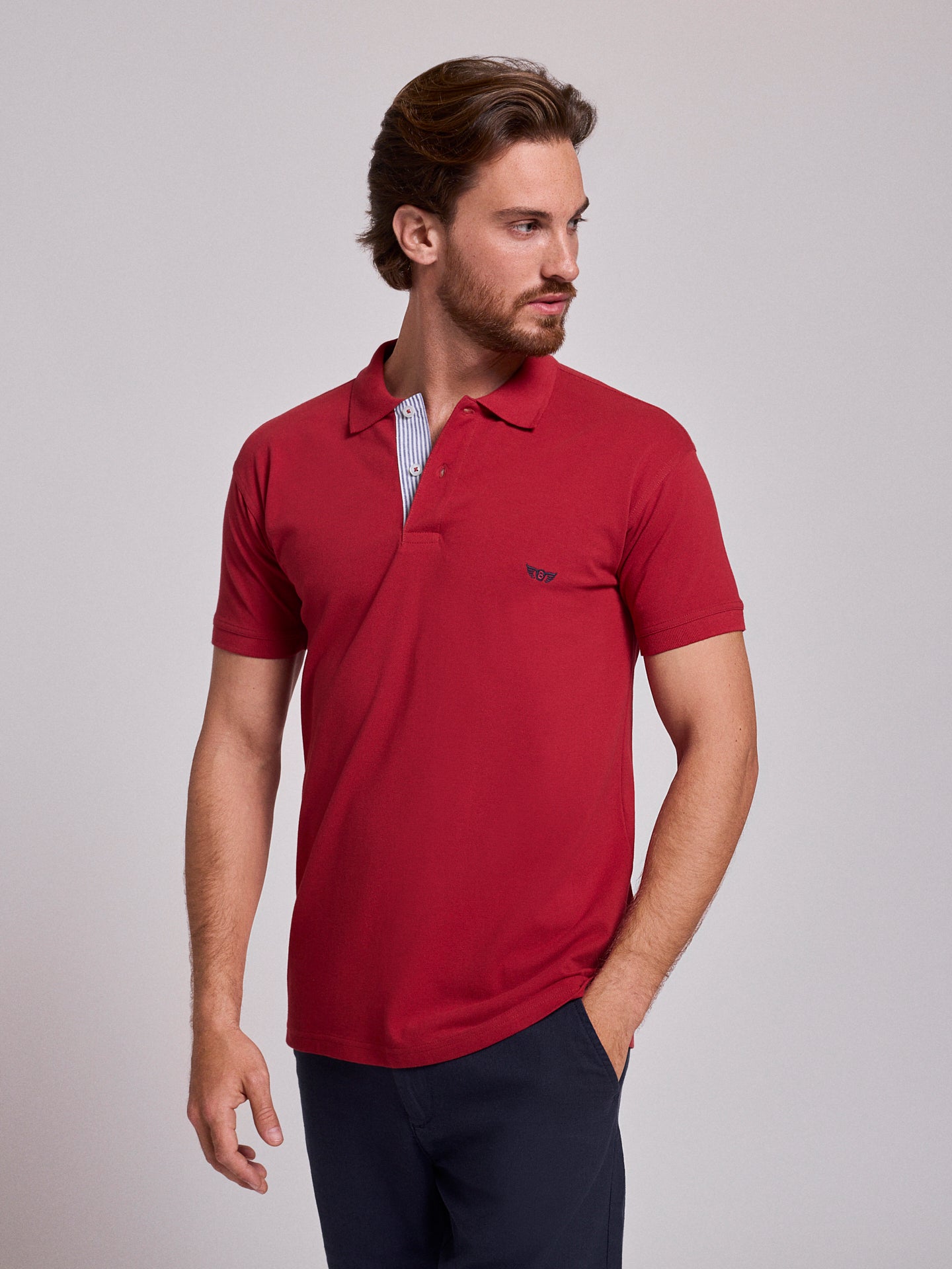 RED POLO SHORT SLEEVE REGULAR FIT MR. BLUE