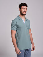 Polo Verde Manga Curta Regular Fit Mr. Blue
