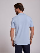 Polo Azul Manga Curta Regular Fit Mr. Blue