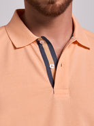 Polo Laranja Manga Curta Regular Fit Mr. Blue