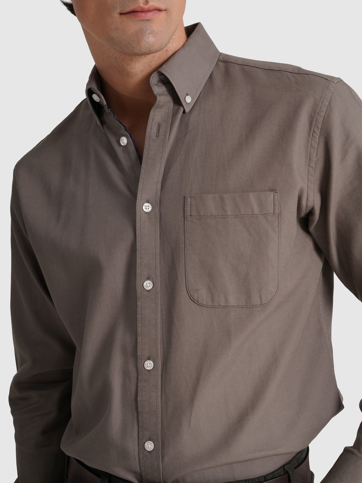 Camisa Algodão Verde Manga Comprida Regular Fit Mr. Blue