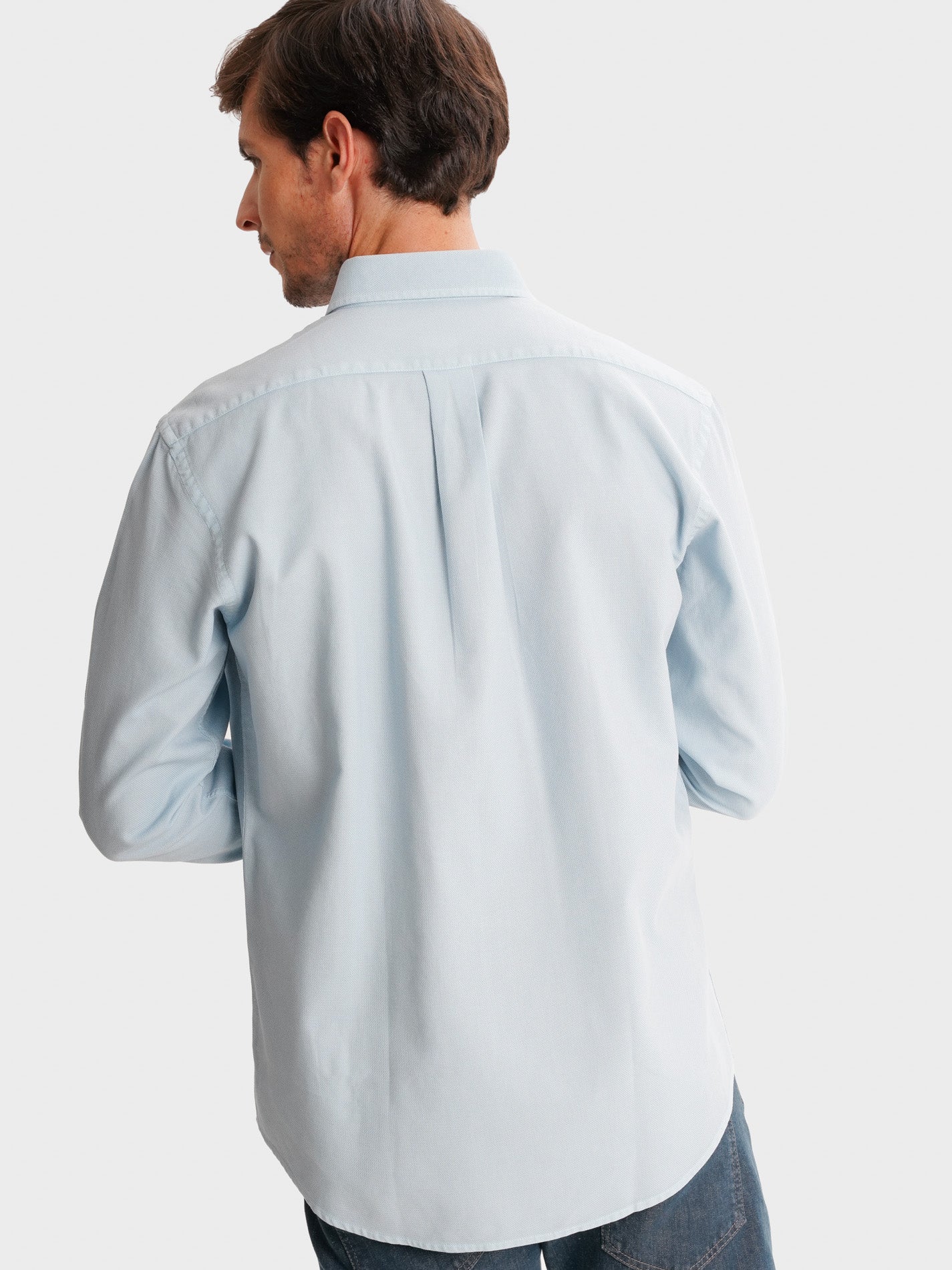 BLUE REGULAR FIT MR SHIRT. BLUE