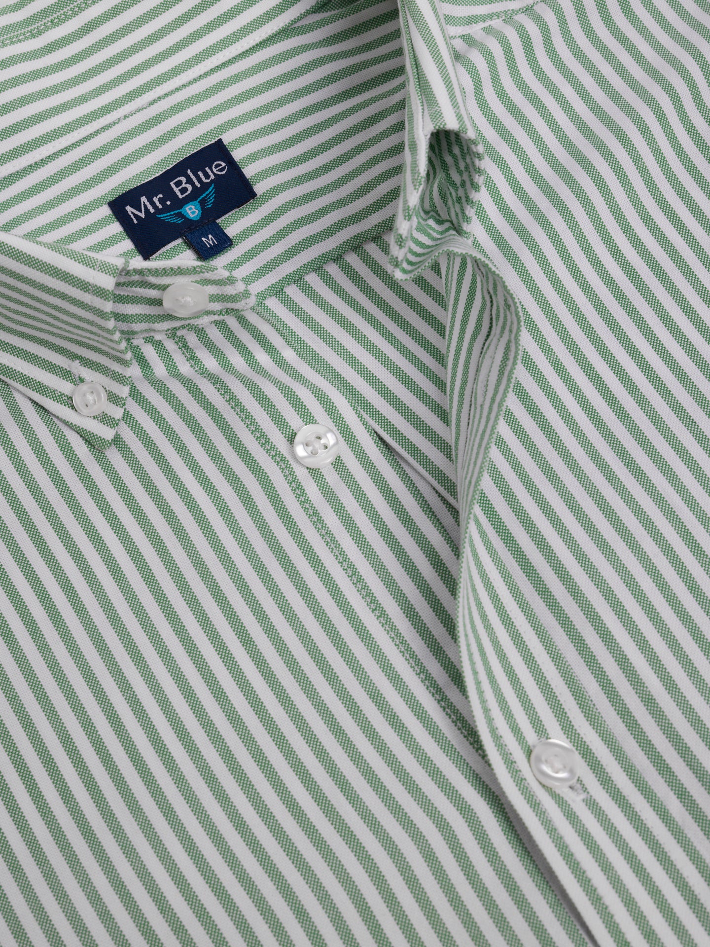 GREEN COTTON SHIRT LONG SLEEVE REGULAR FIT MR. BLUE