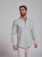 CAMISA ALGODÃO VERDE MANGA COMPRIDA REGULAR FIT MR. BLUE