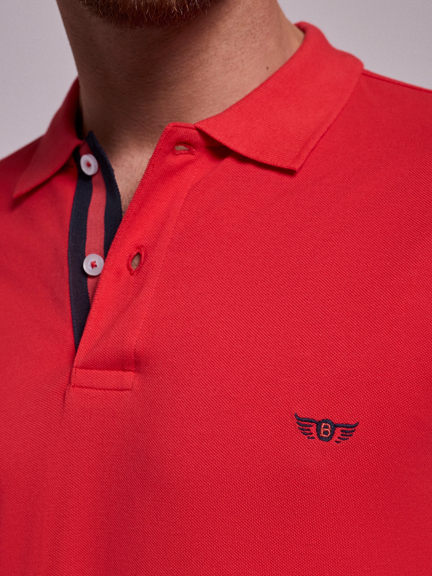 RED POLO SHORT SLEEVE REGULAR FIT MR. BLUE