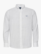 Camisa Linho Branca Manga Comprida Regular Fit Mr. Blue