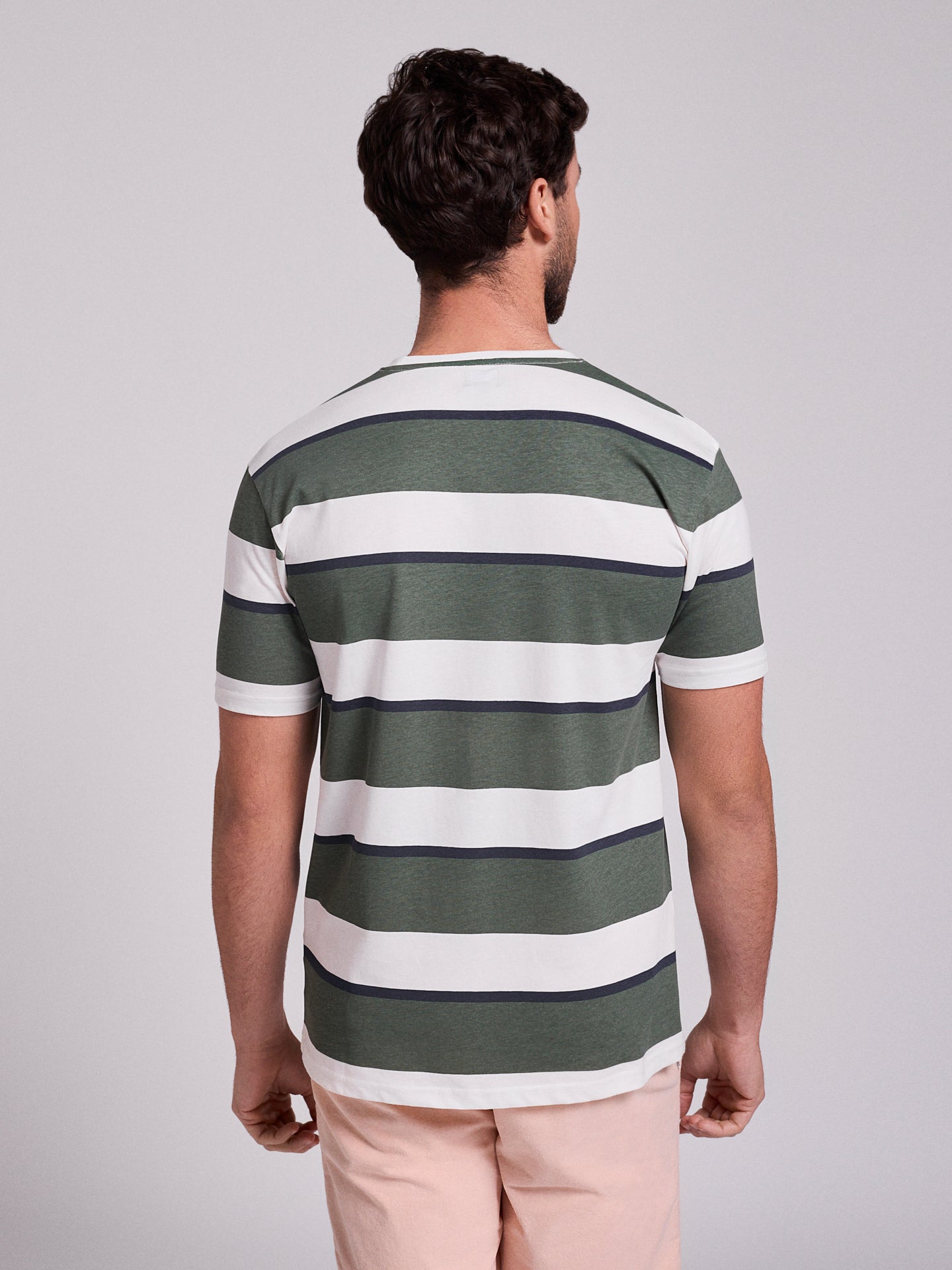 GREEN COTTON T-SHIRT SHORT SLEEVE REGULAR FIT MR. BLUE