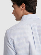 Camisa Algodão Azul Manga Comprida Regular Fit Mr. Blue