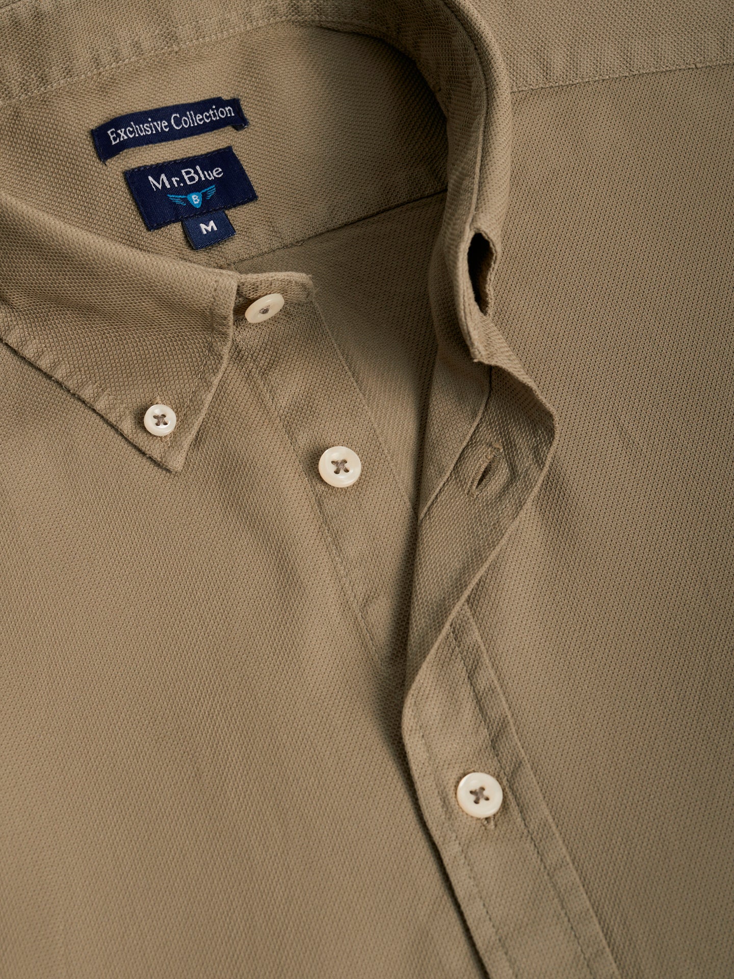 GREEN REGULAR FIT MR SHIRT. BLUE