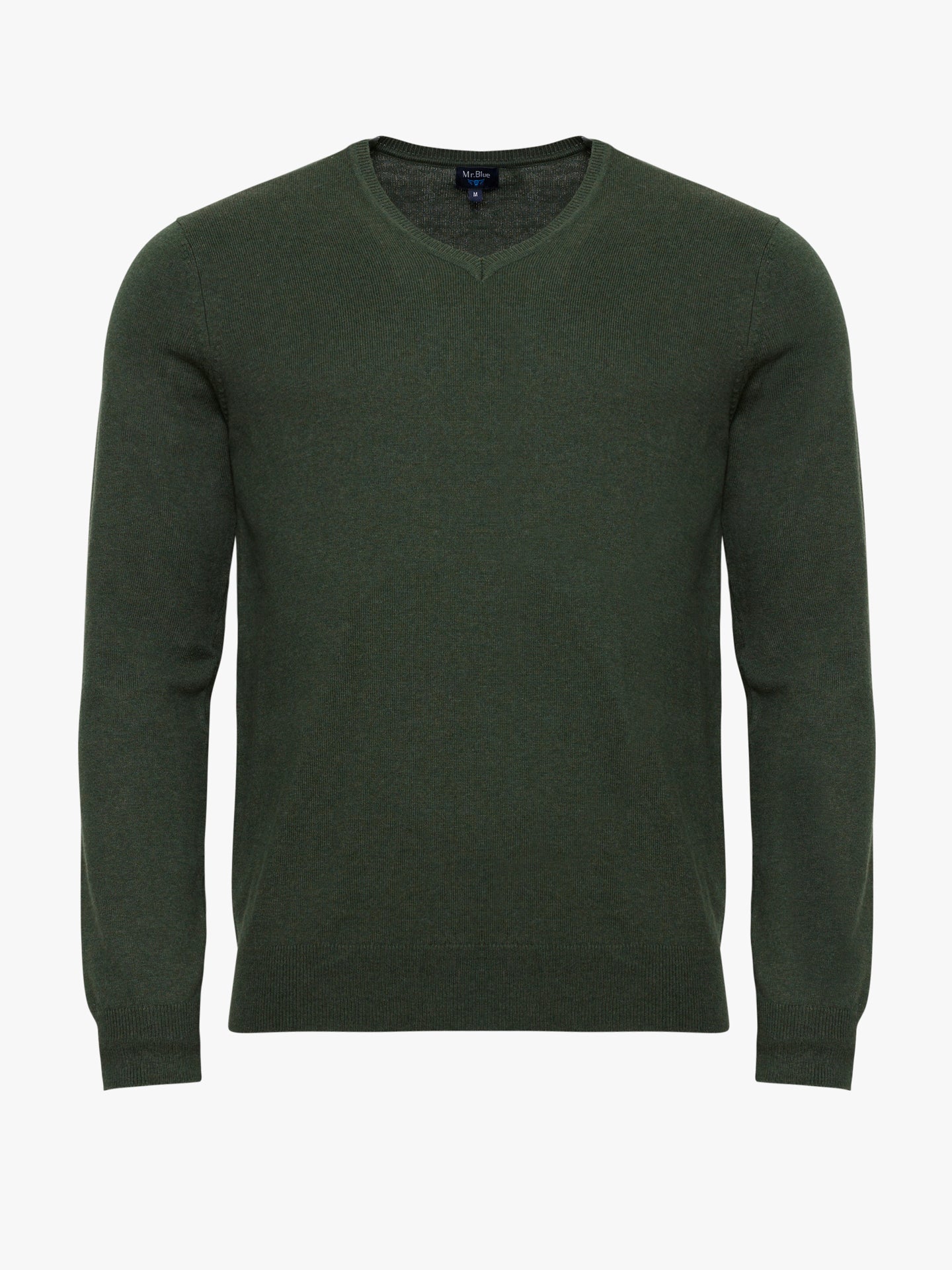 JERSEY FINO VERDE CON CODERAS MR REGULAR FIT. AZUL