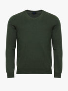 THIN GREEN PULLOVER WITH REGULAR FIT MR ELBOW PADS. BLUE