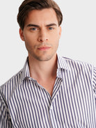 BLUE SLIM FIT MR SHIRT. BLUE