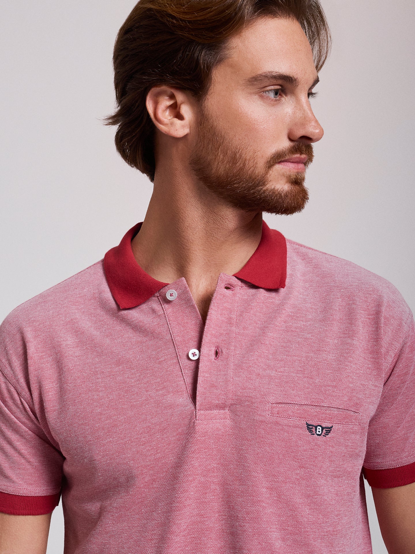 RED POLO SHORT SLEEVE REGULAR FIT MR. BLUE