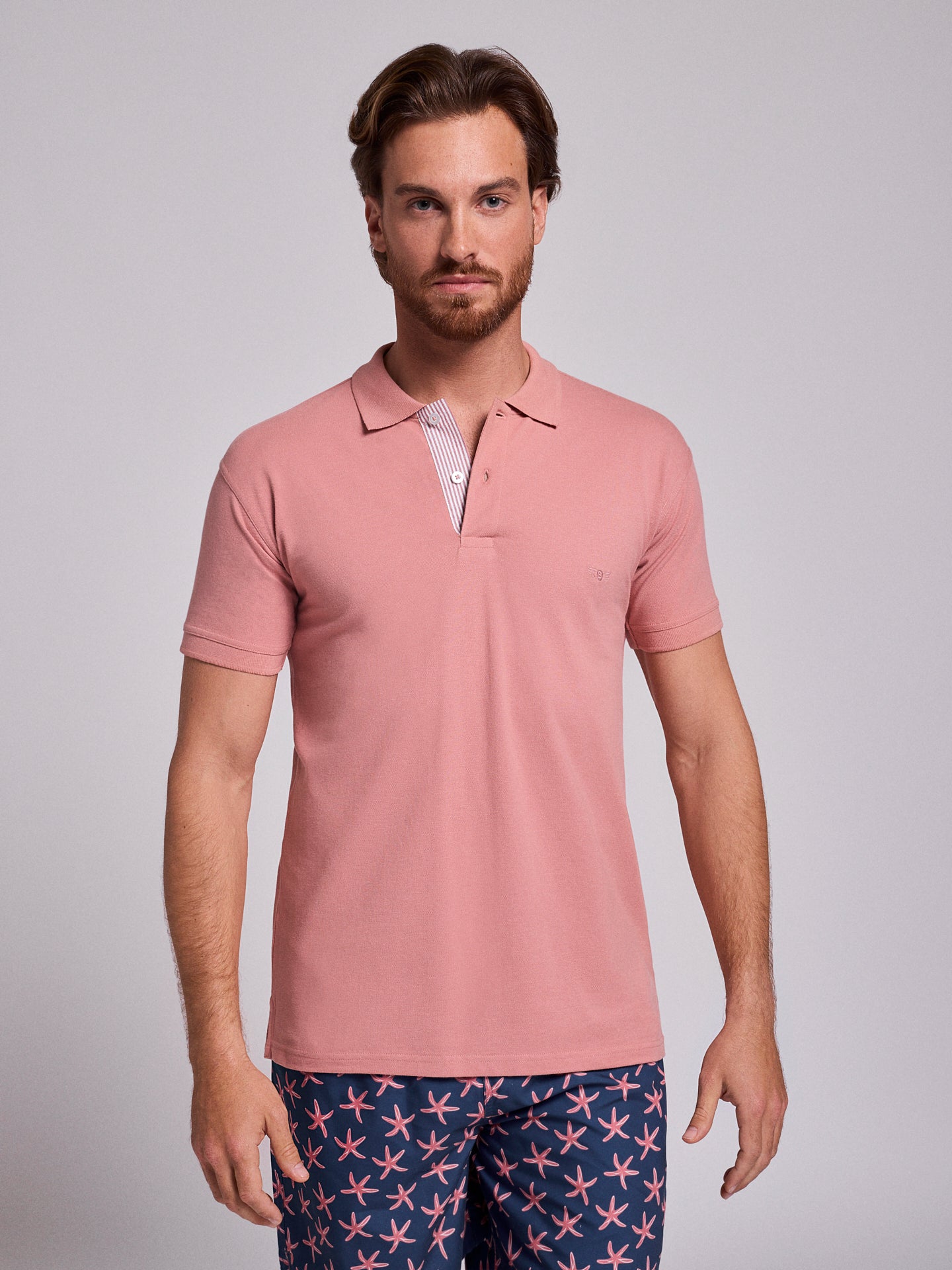 PINK SHORT SLEEVE POLO REGULAR FIT MR. BLUE