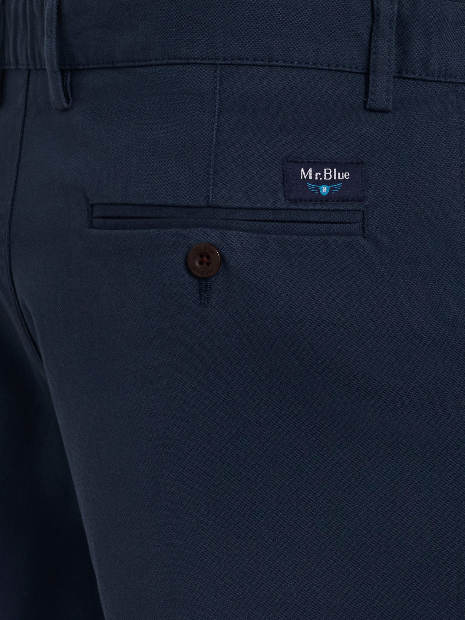 Calça Algodão Azuis Regular Fit Mr. Blue