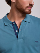 GREEN POLO SHORT SLEEVE REGULAR FIT MR. BLUE