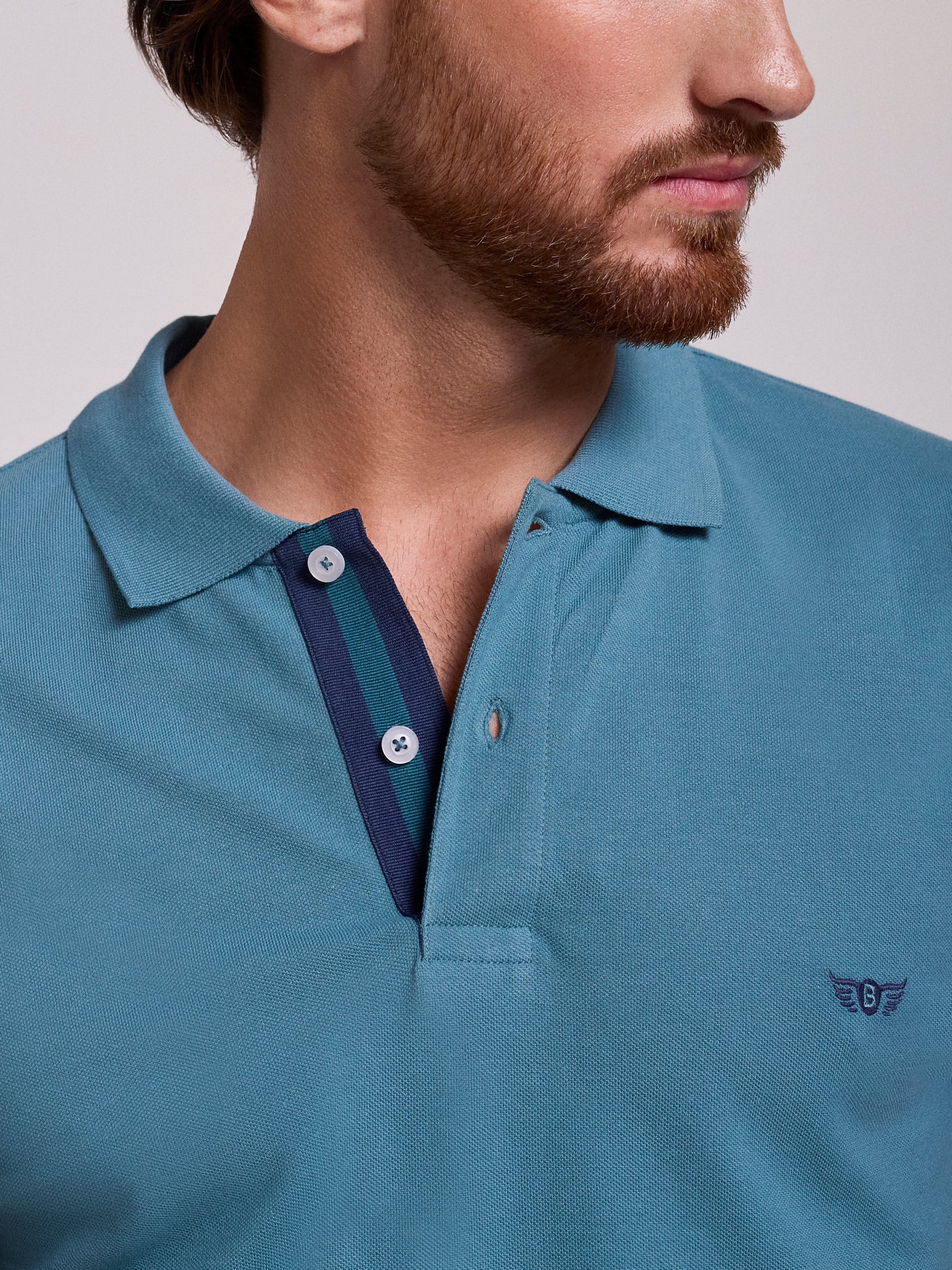 GREEN POLO SHORT SLEEVE REGULAR FIT MR. BLUE