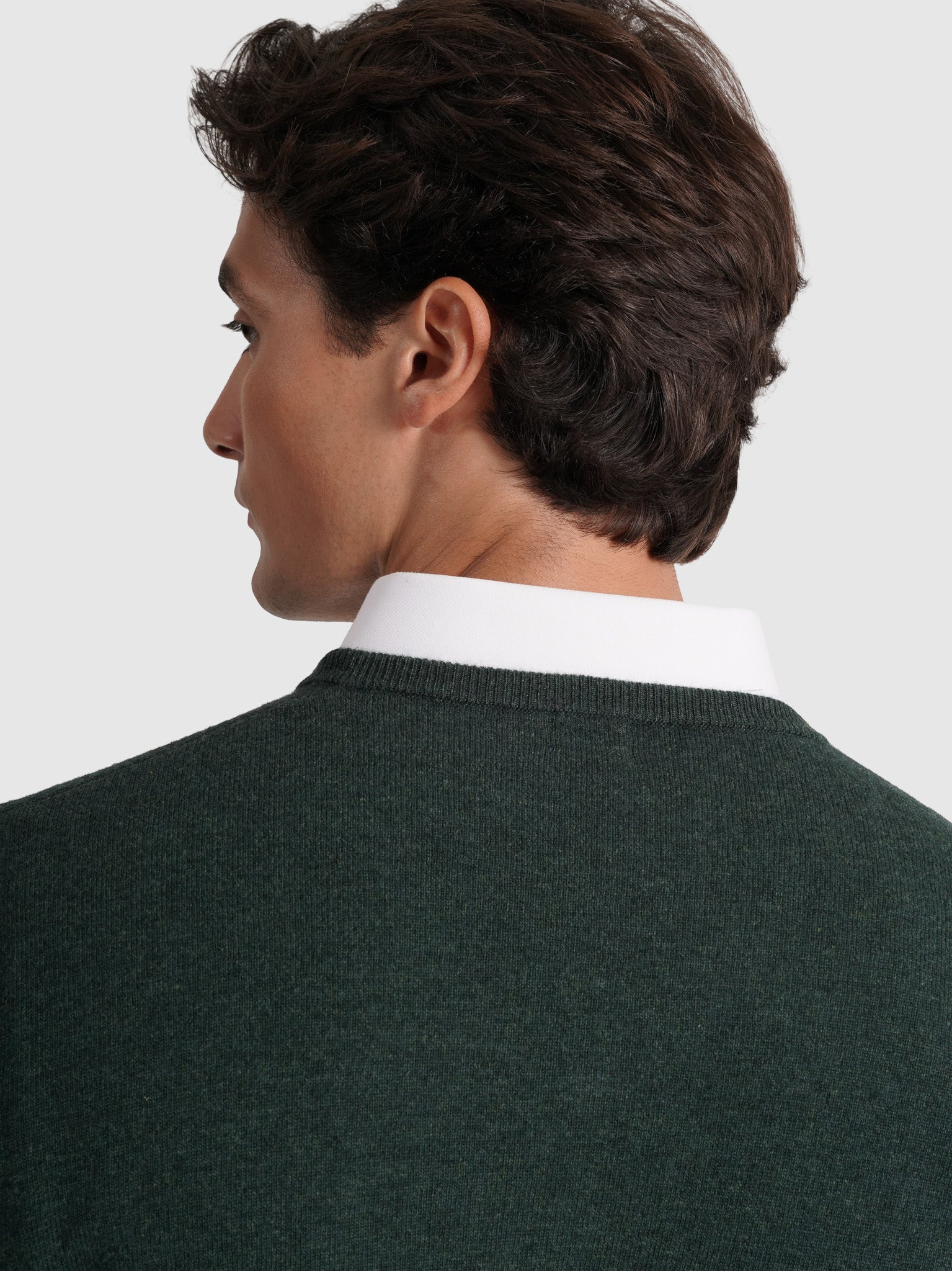 Pullover Lã Verde Manga Comprida Regular Fit Mr. Blue