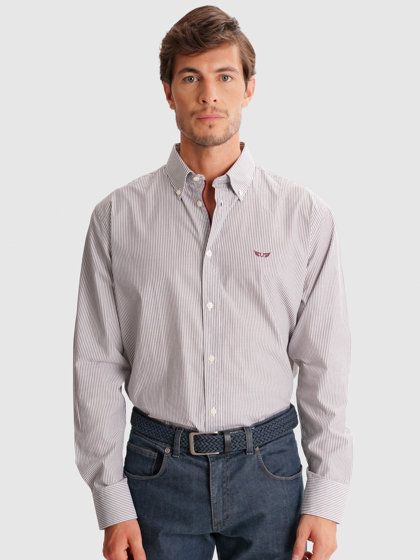 CAMISA MR GRIS REGULAR FIT. AZUL