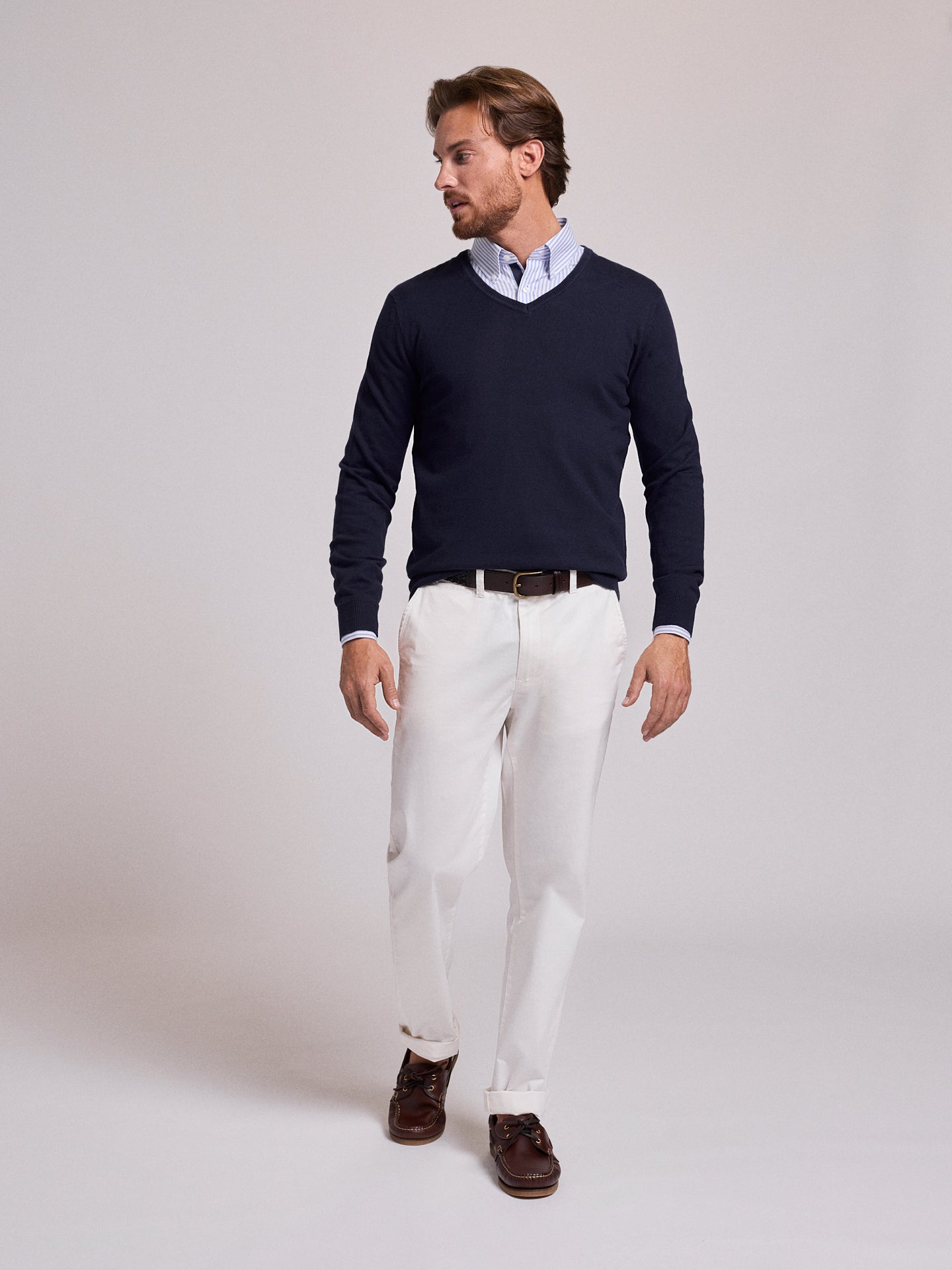 Pullover Algodão Azul Manga Comprida Regular Fit Mr. Blue