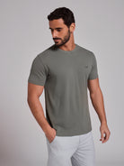 GREEN COTTON T-SHIRT SHORT SLEEVE REGULAR FIT MR. BLUE