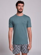 T-shirt Algodão Verde Manga Curta Regular Fit Mr. Blue