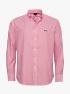 CAMISA ALGODÃO VERMELHA MANGA COMPRIDA REGULAR FIT MR. BLUE