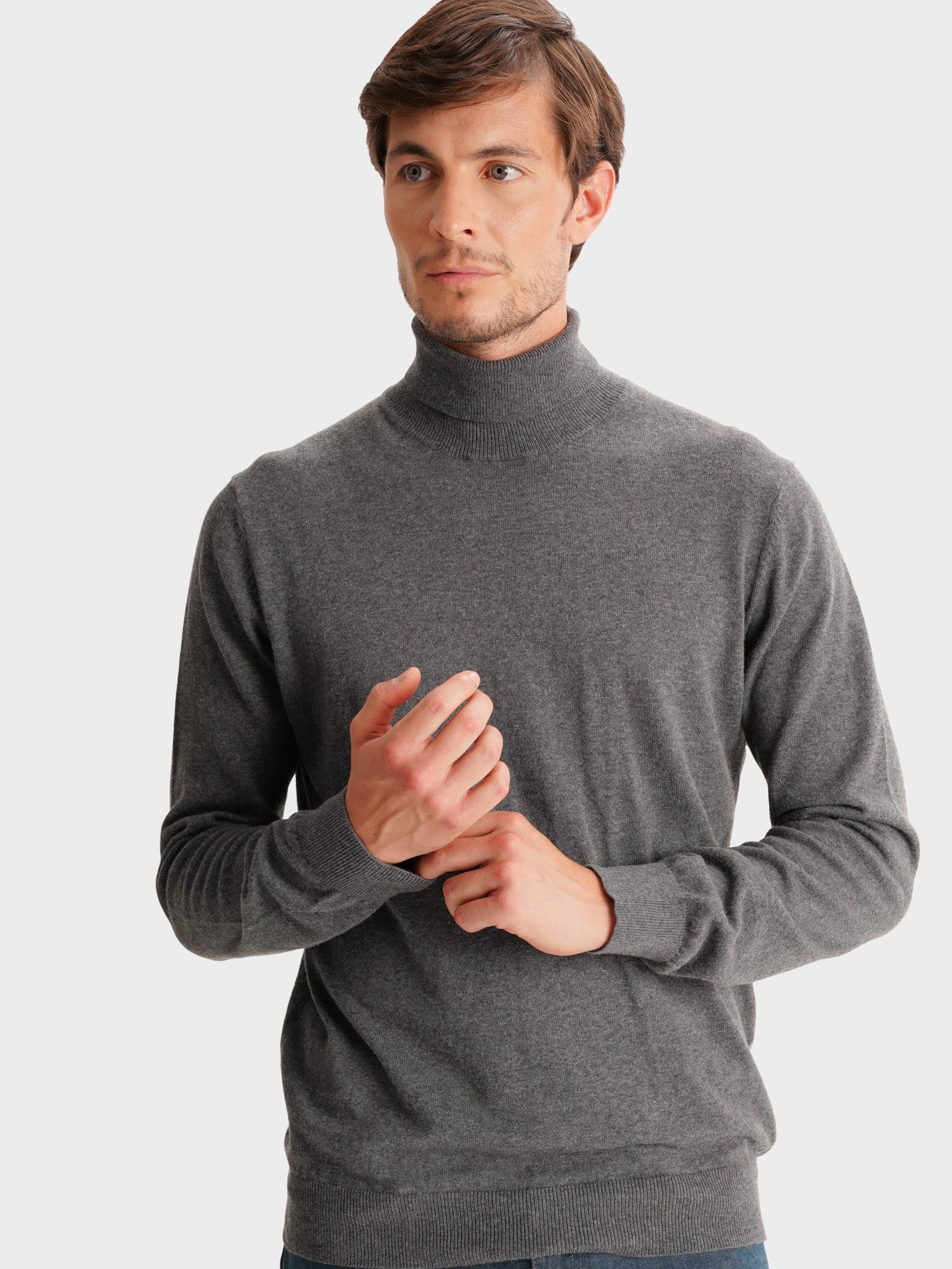 GRAY THIN PULLOVER LONG SLEEVE REGULAR FIT MR. BLUE