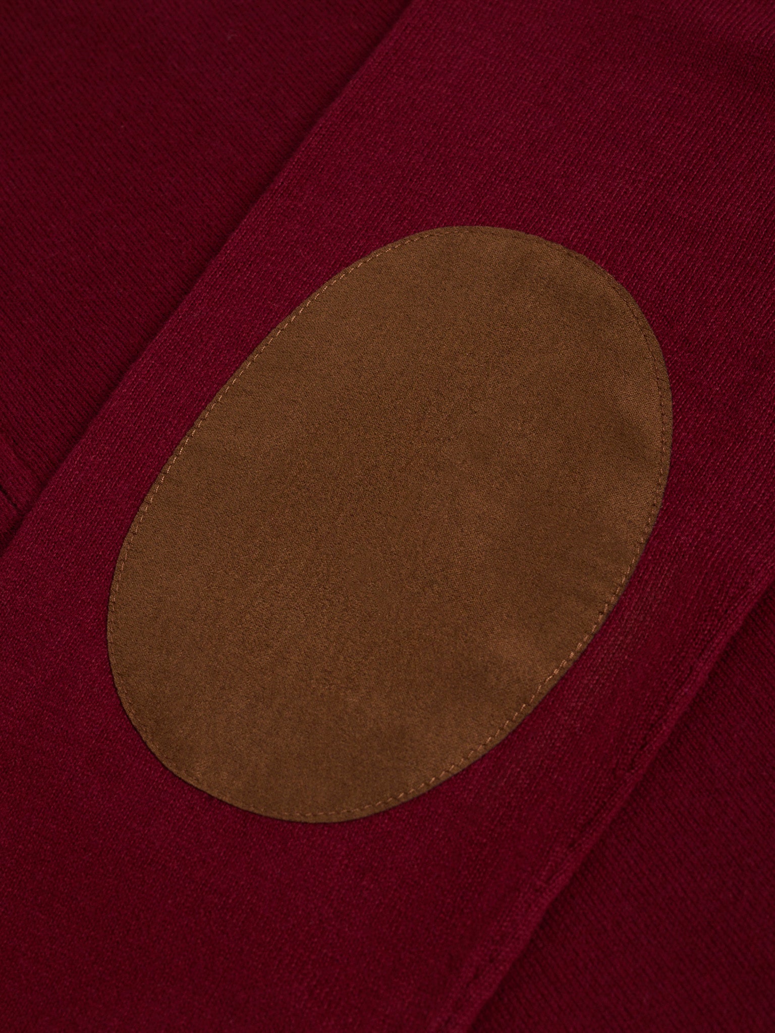 Pullover Caxemira Bordeaux Com Cotoveleira Regular Fit Mr. Blue