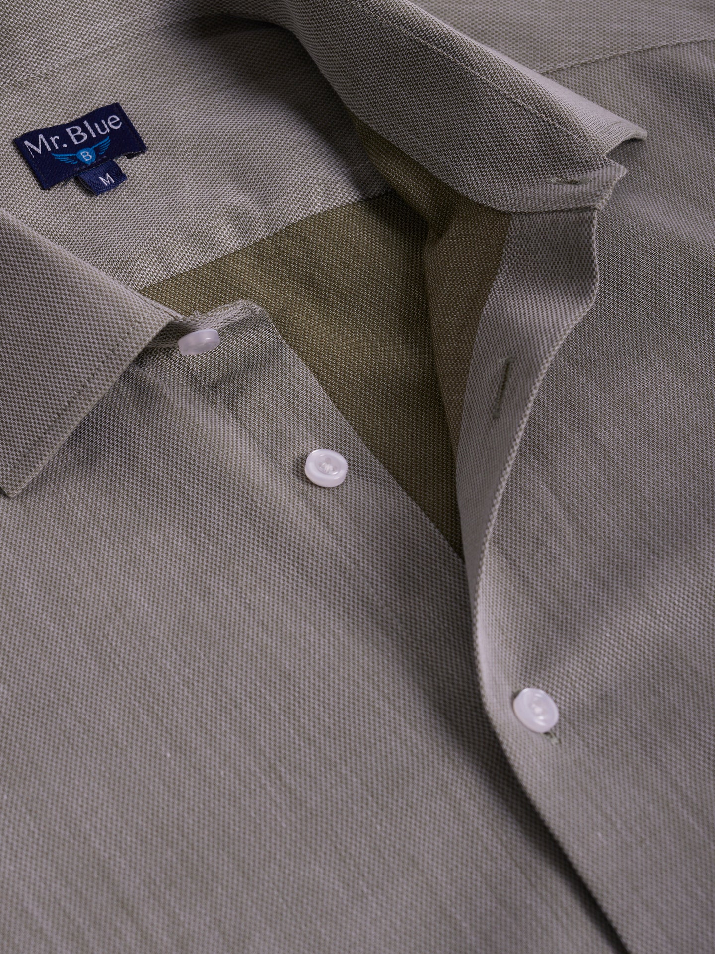 CAMISA MR VERDE SLIM FIT. AZUL
