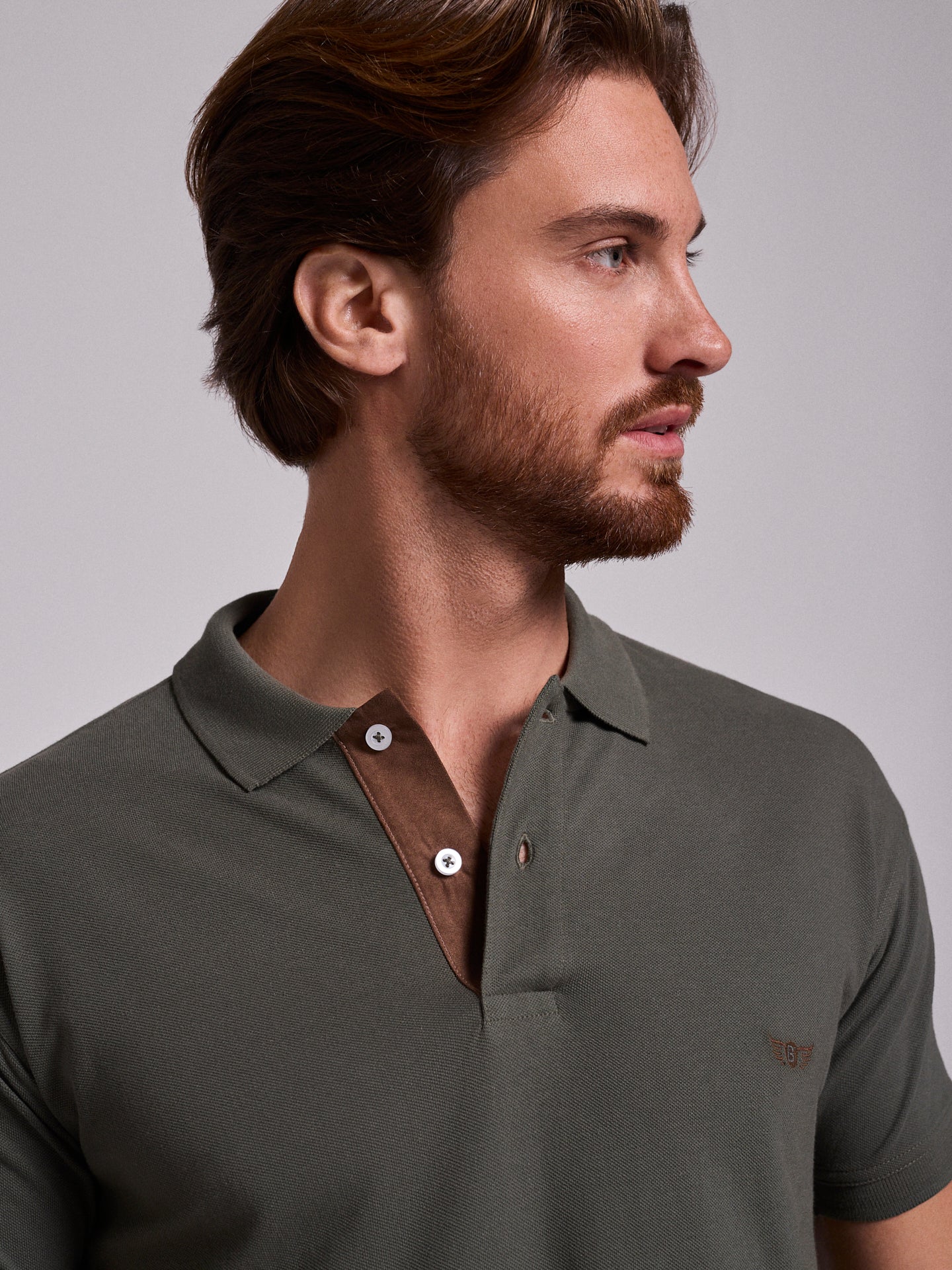 GREEN POLO SHORT SLEEVE REGULAR FIT MR. BLUE