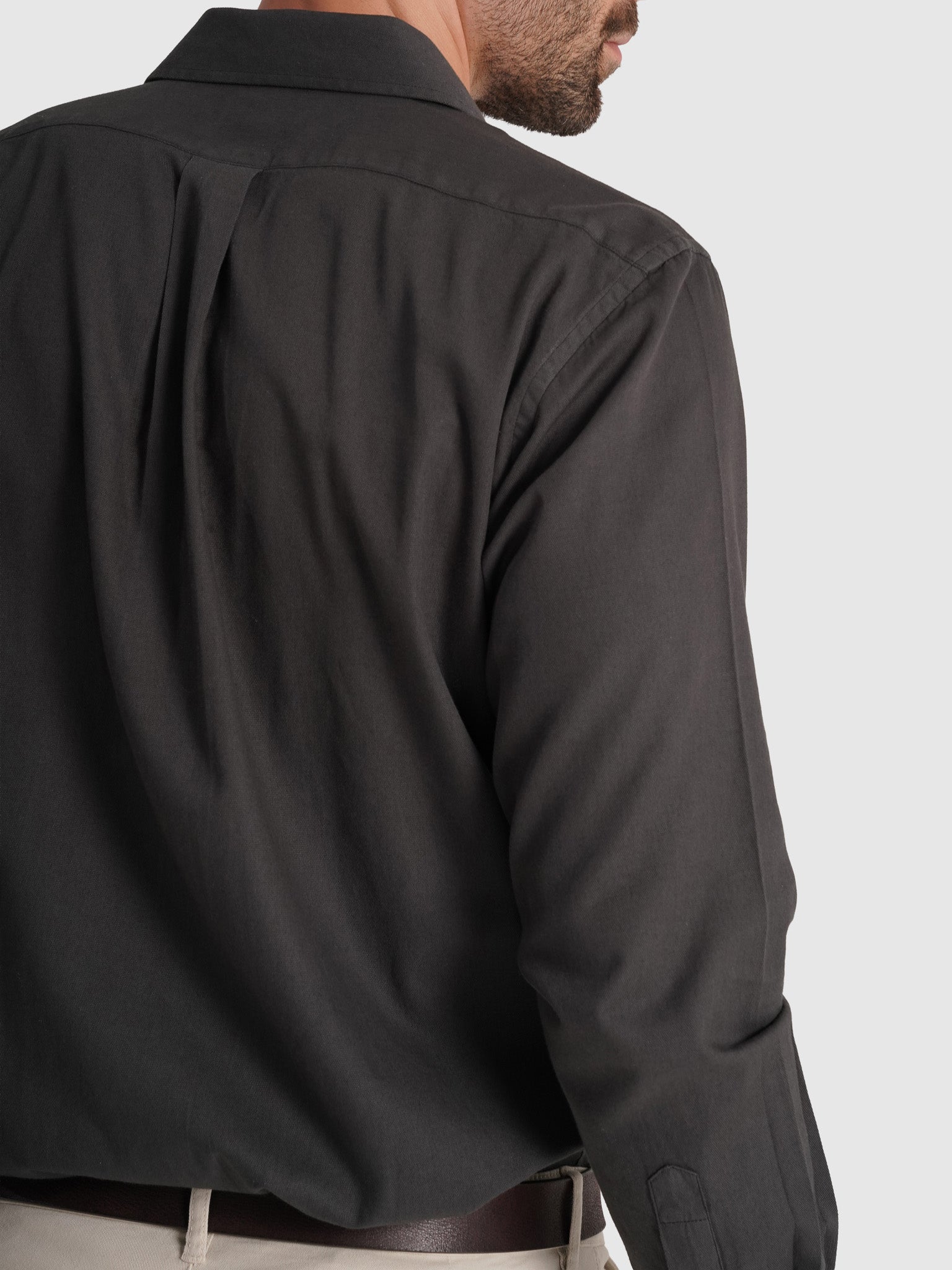 GRAY COTTON SHIRT LONG SLEEVE REGULAR FIT MARK BELLUCCI