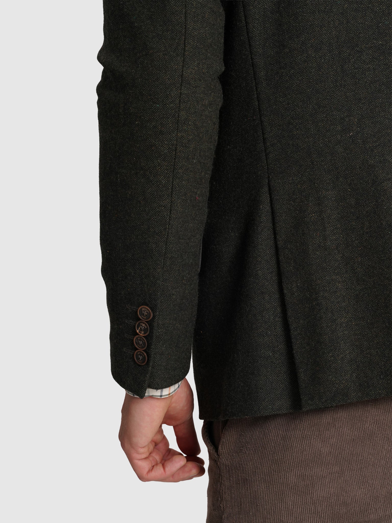 Blazer Lã Verde Manga Comprida Regular Fit Mr. Blue