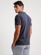 Polo Azul Manga Curta Regular Fit Mr. Blue