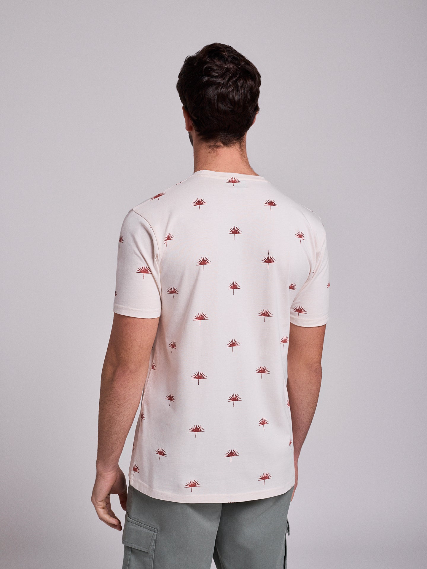 WHITE COTTON T-SHIRT SHORT SLEEVES REGULAR FIT MR. BLUE