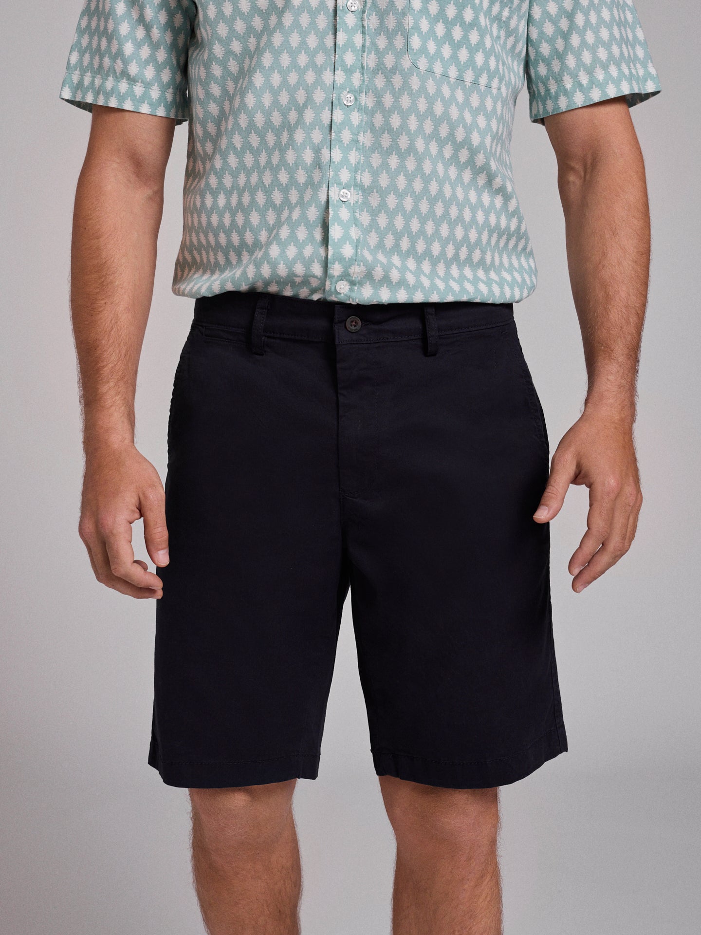 Bermuda Algodão Azuis Regular Fit Mr. Blue