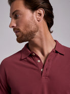 RED COTTON POLO SHORT SLEEVE REGULAR FIT MARK BELLUCCI