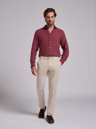 Calça Algodão Beges Regular Fit Mr. Blue