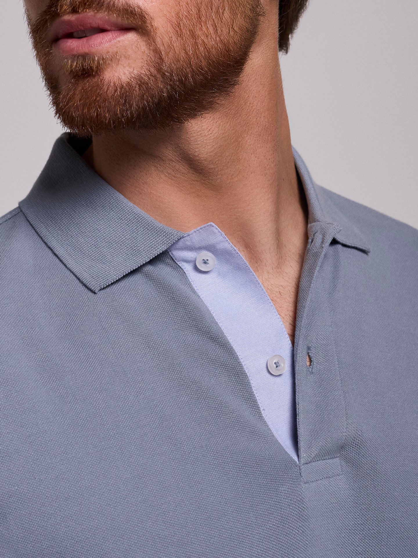 Polo Azul Manga Curta Regular Fit Mr. Blue