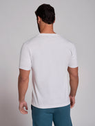 WHITE COTTON T-SHIRT SHORT SLEEVES REGULAR FIT MR. BLUE