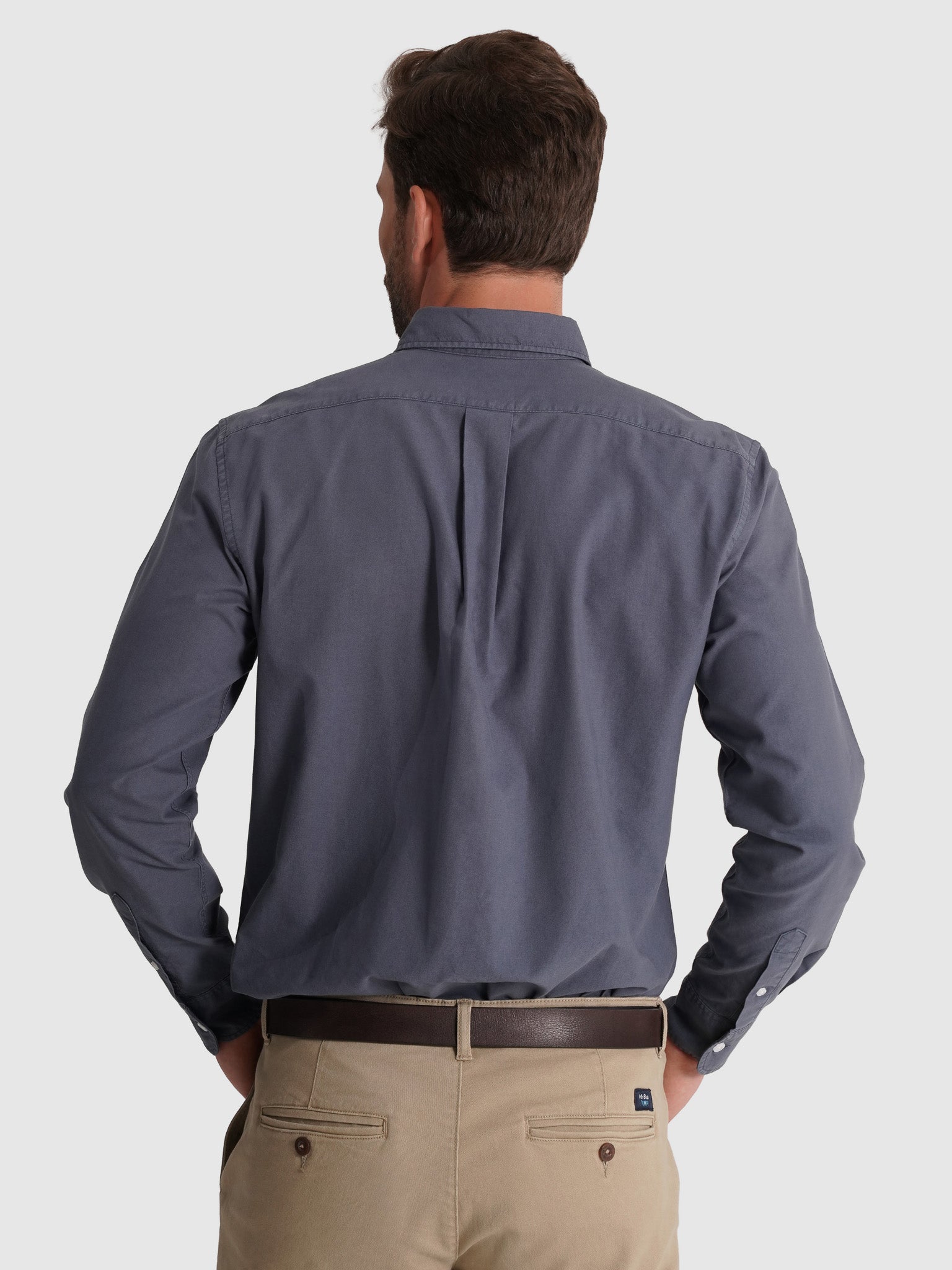 Camisa Algodão Azul Manga Comprida Regular Fit Mr. Blue