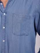 Camisa Ganga Azul Manga Comprida Regular Fit Mr. Blue