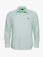 Camisa Algodão Verde Manga Comprida Slim Fit Mr. Blue