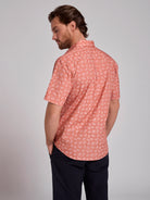 CAMISA ALGODÃO LARANJA MANGA CURTA REGULAR FIT MR. BLUE