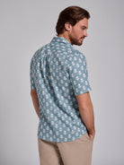 Camisa Linho Verde Manga Curta Regular Fit Mr. Blue