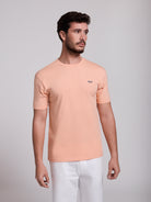 ORANGE COTTON T-SHIRT SHORT SLEEVE REGULAR FIT MR. BLUE