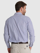 Camisa Algodão Azul Manga Comprida Classic Fit Mr. Blue