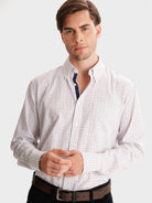 WHITE REGULAR FIT MR SHIRT. BLUE
